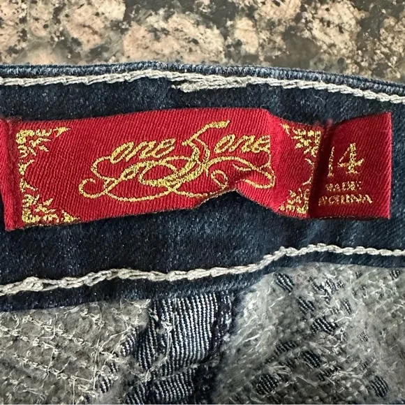 One5one Womens Dark Stretch Denim Jeans Sz 14 - Picture 6 of 14